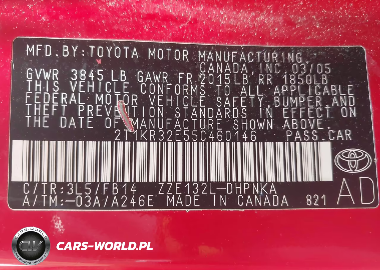 2005 Toyota Matrix Xr VIN:2T1KR32E55C460146 - 9