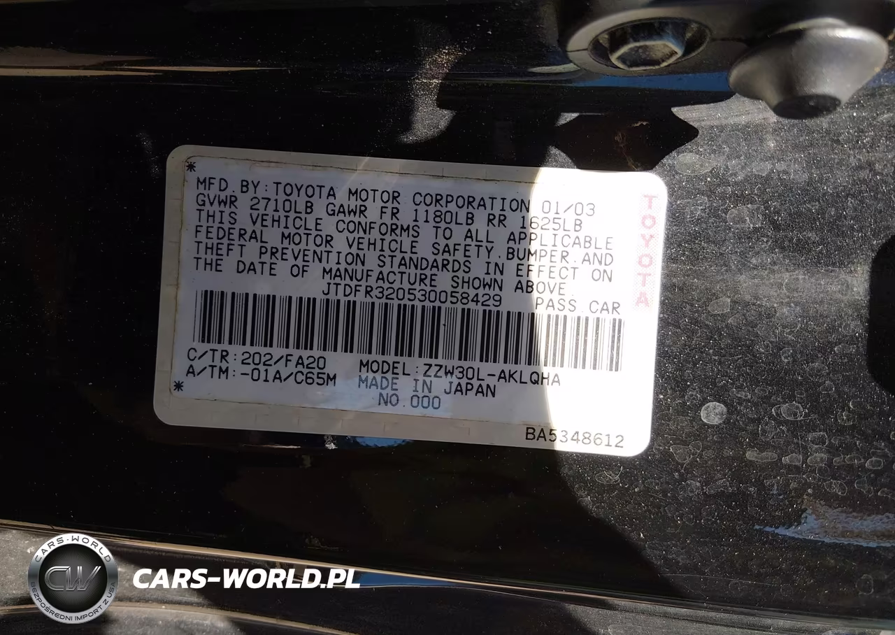 2003 Toyota Mr2 Spyder VIN:JTDFR320530058429 - 9