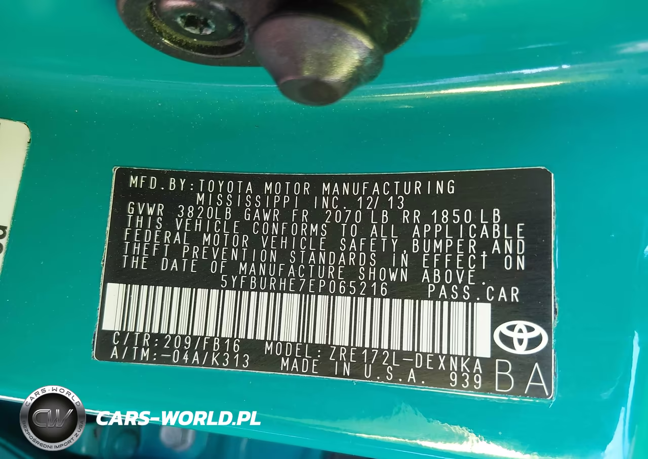 2014 Toyota Corolla Le VIN:5YFBURHE7EP065216 - 9
