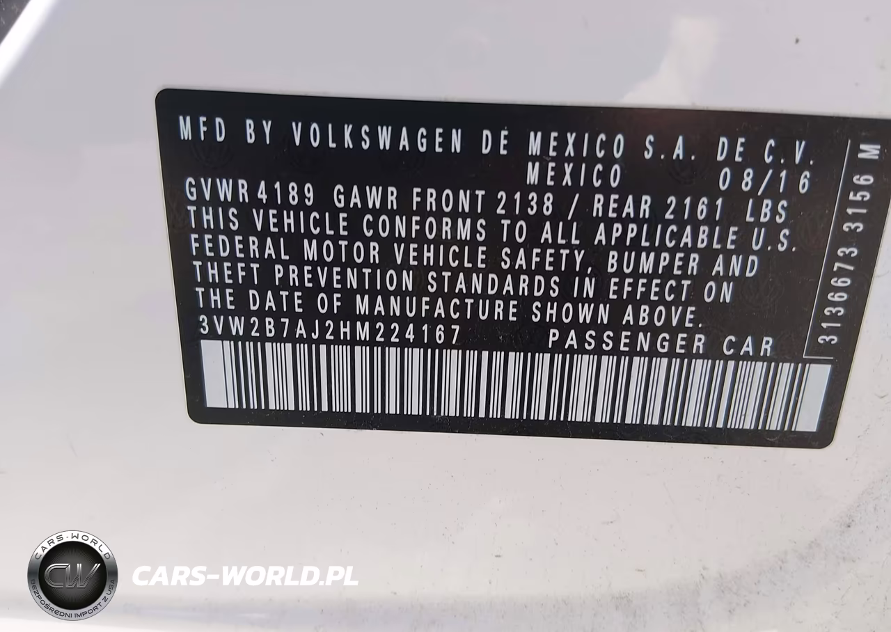 2017 Volkswagen Jetta 1.4T S VIN:3VW2B7AJ2HM224167 - 9