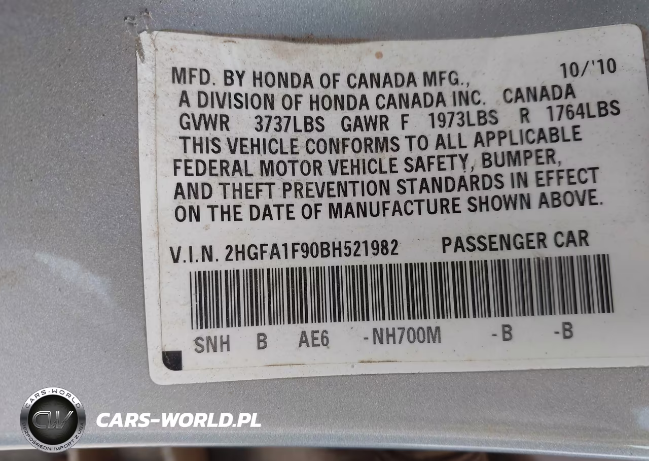 2011 Honda Civic Exl VIN:2HGFA1F90BH521982 - 9