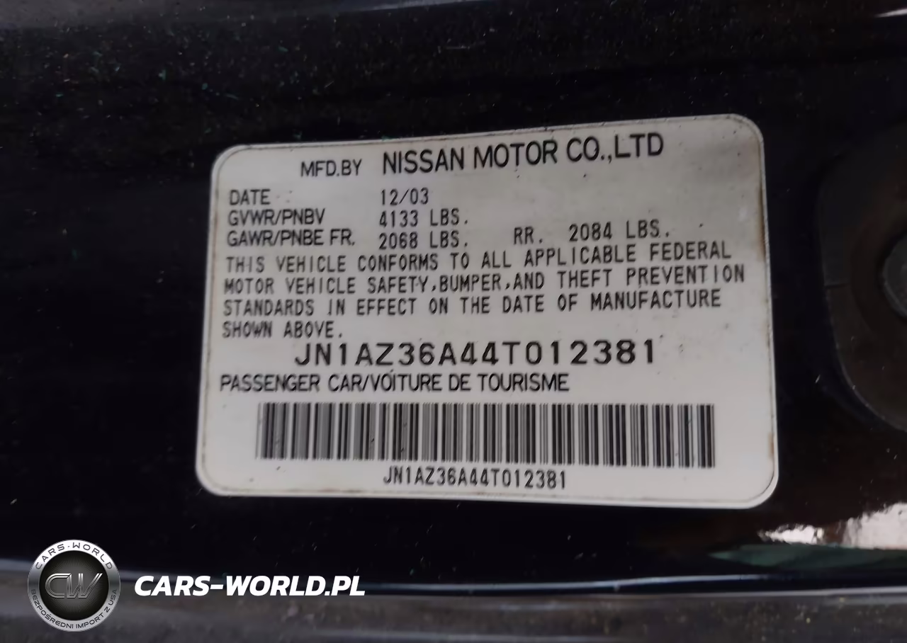 2004 Nissan 350Z Touring VIN:JN1AZ36A44T012381 - 9
