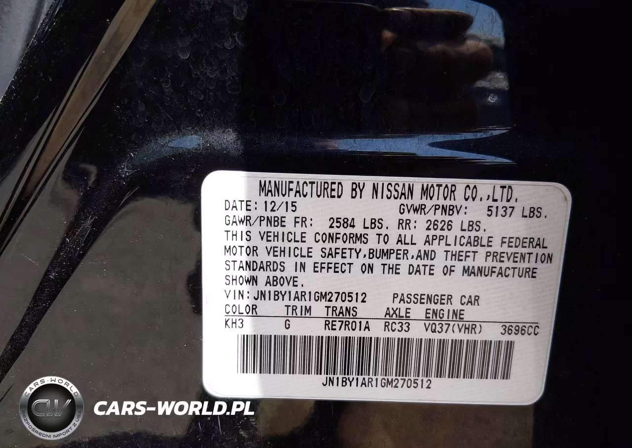 2016 Infiniti Q70 3.7X VIN:JN1BY1AR1GM270512 - 9