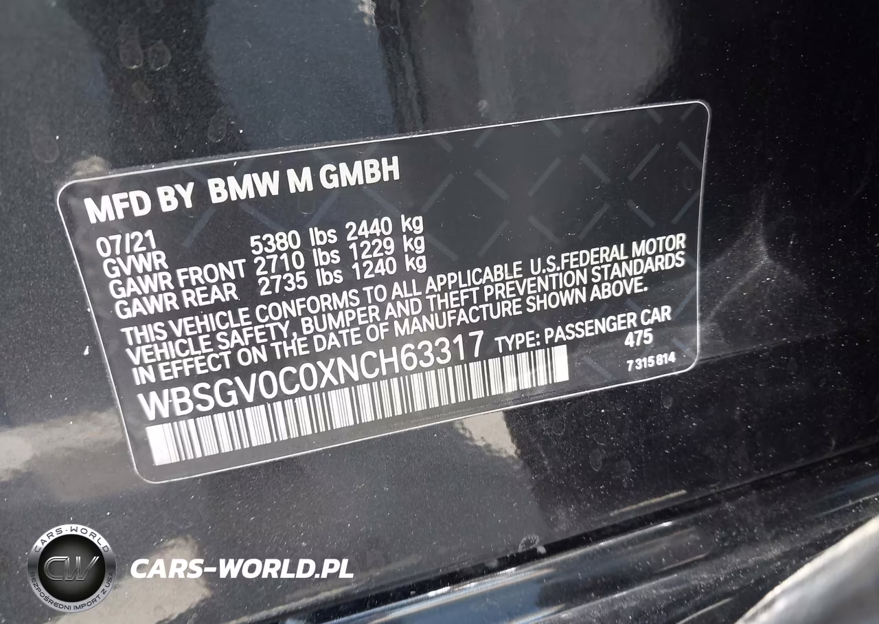 2022 BMW M8 Gran Coupe Competition VIN:WBSGV0C0XNCH63317 - 9