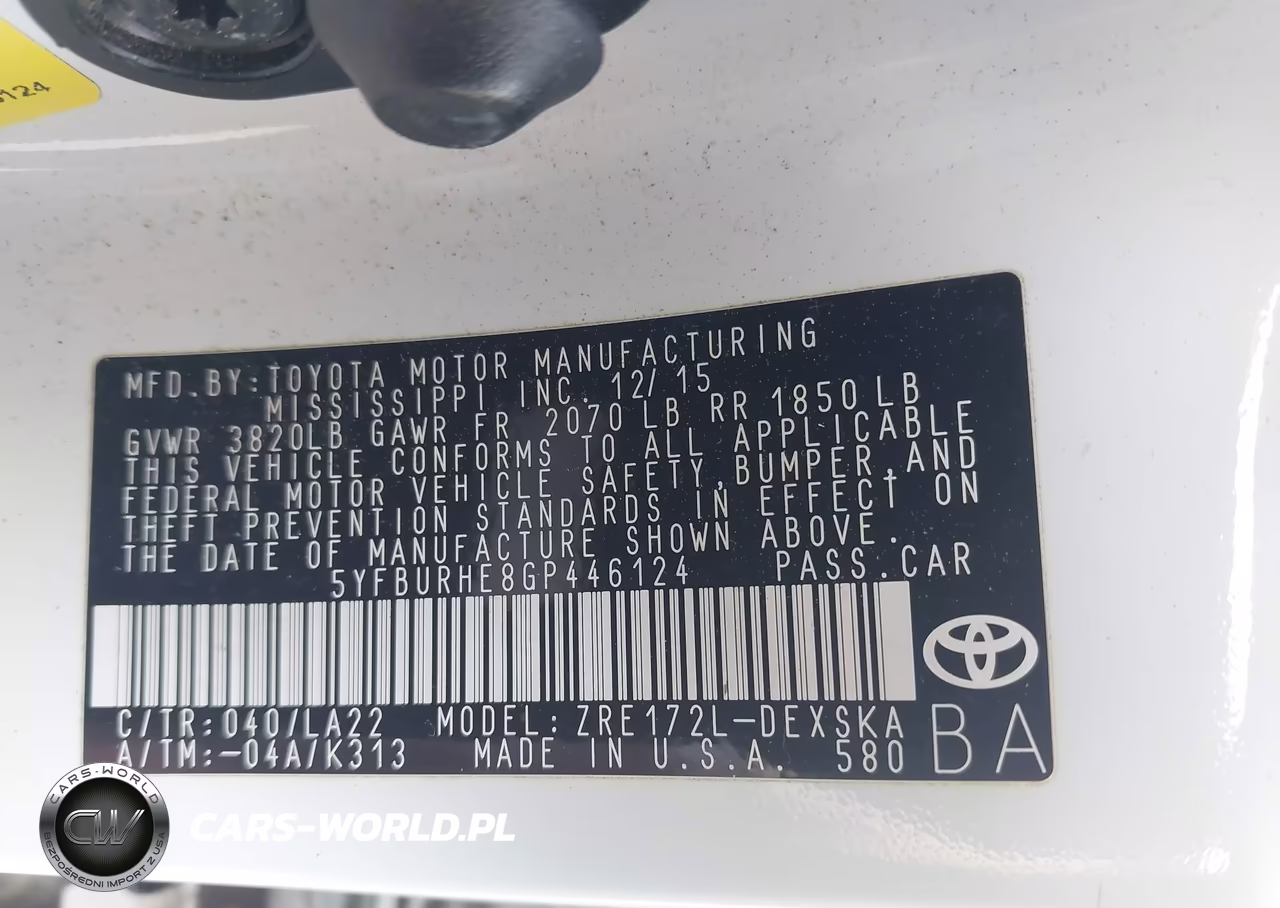 2016 Toyota Corolla S Premium VIN:5YFBURHE8GP446124 - 9