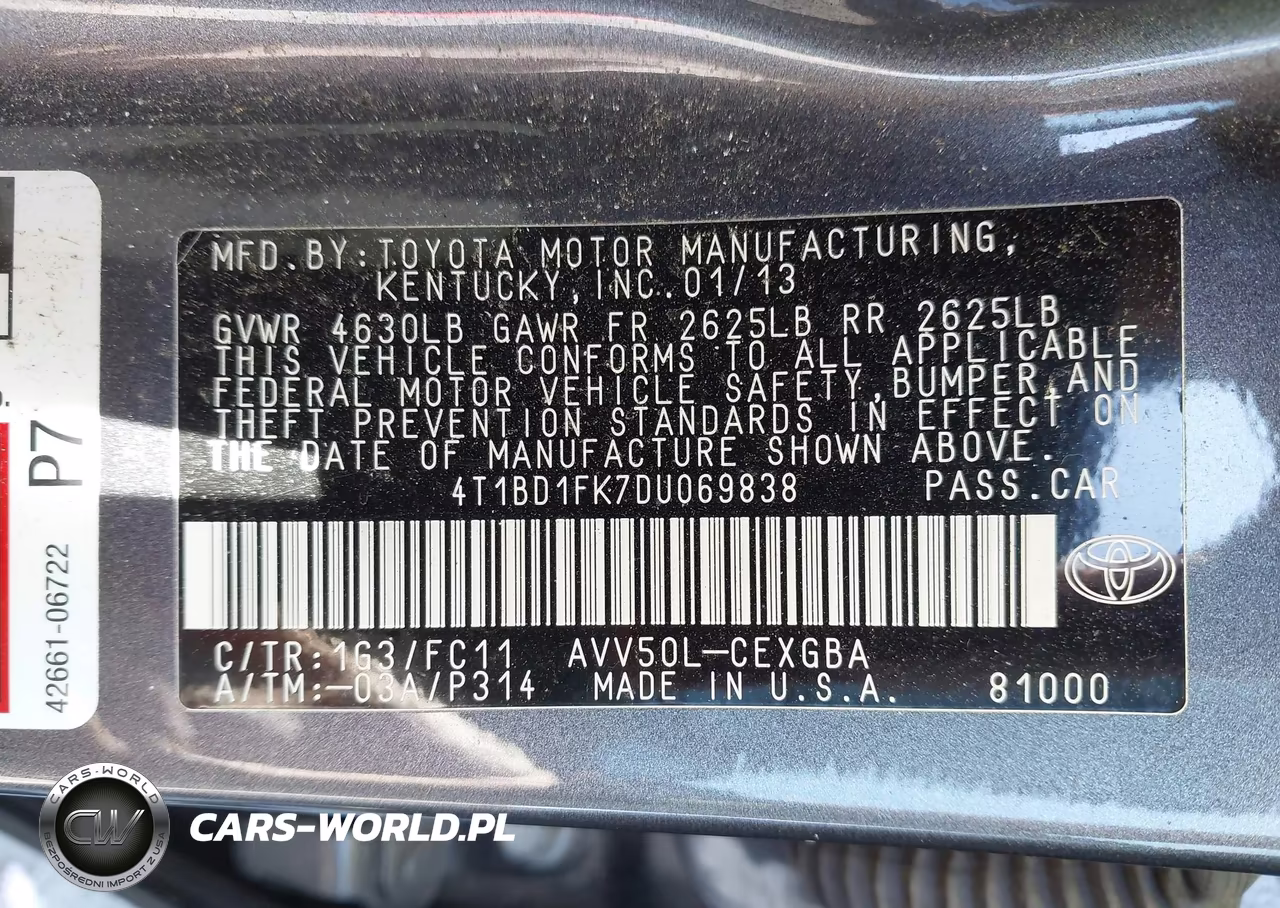 2013 Toyota Camry Hybrid Xle VIN:4T1BD1FK7DU069838 - 9