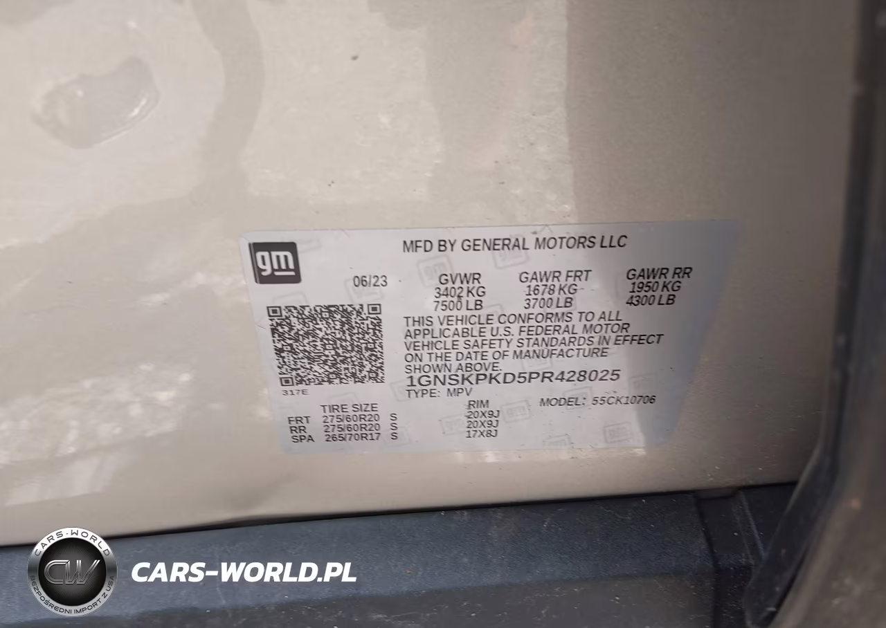 2023 Chevrolet Tahoe 4Wd Z71 VIN:1GNSKPKD5PR428025 - 9