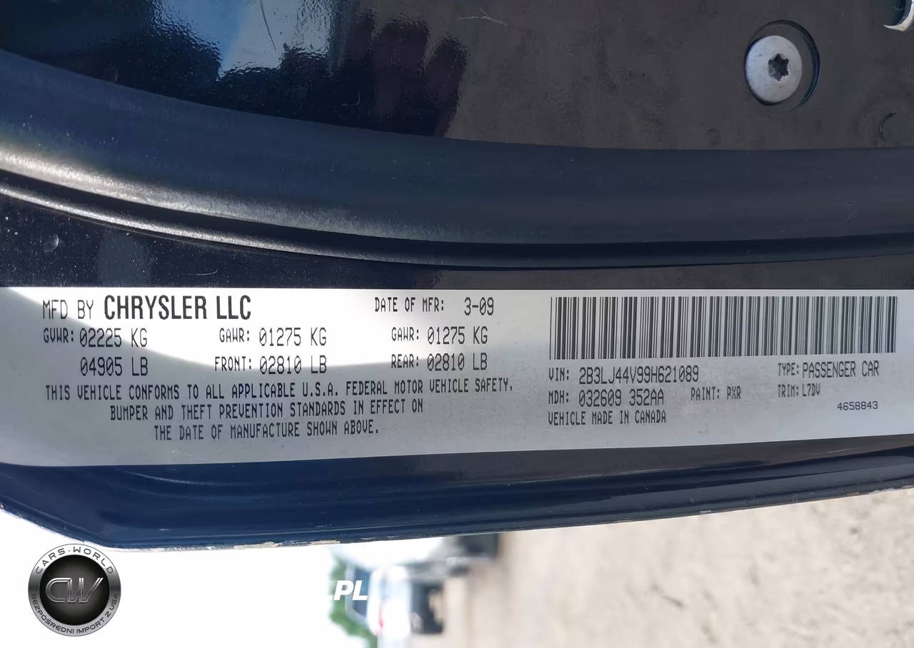 2009 Dodge Challenger Se VIN:2B3LJ44V99H621089 - 9