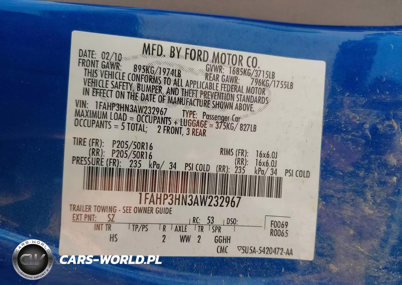 2010 Ford Focus Sel VIN:1FAHP3HN3AW232967 - 9