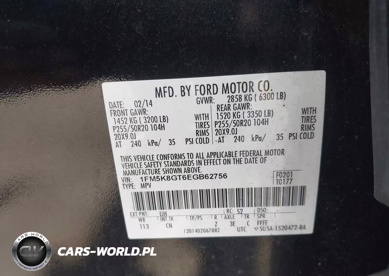 2014 Ford Explorer Limited VIN:1FM5K8GT6EGB62756 - 9
