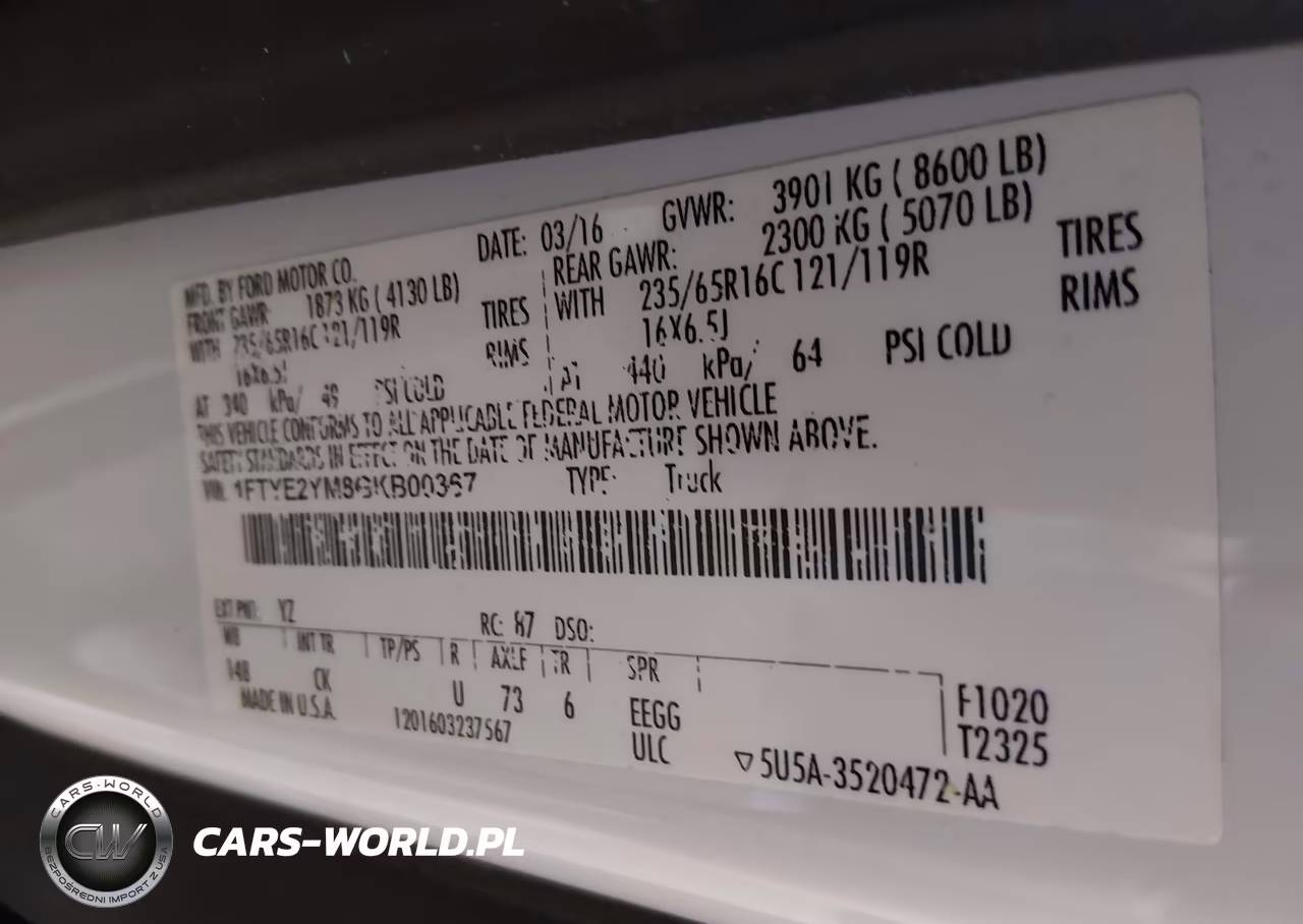 2016 Ford Transit-150 VIN:1FTYE2YM8GKB00367 - 9