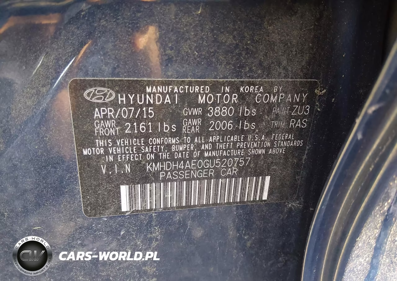 2016 Hyundai Elantra Se VIN:KMHDH4AE0GU520757 - 9