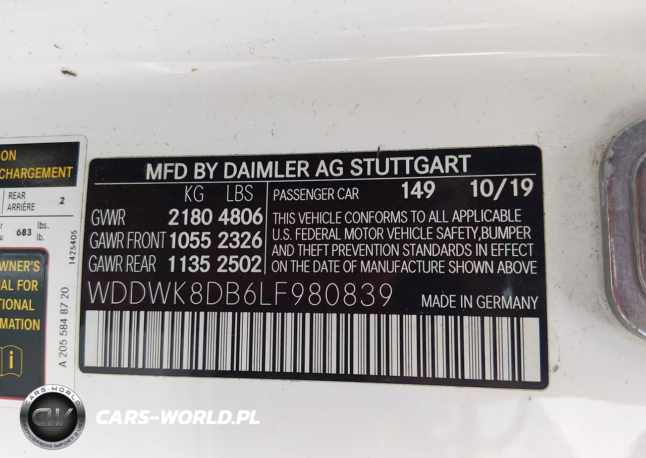 2020 Mercedes-Benz C 300 VIN:WDDWK8DB6LF980839 - 9