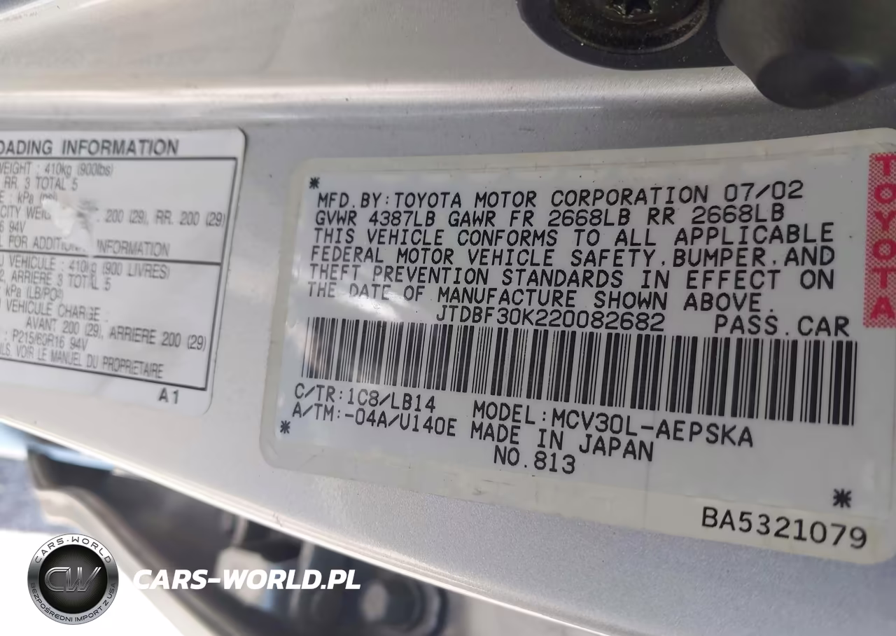 2002 Toyota Camry Se V6 VIN:JTDBF30K220082682 - 9