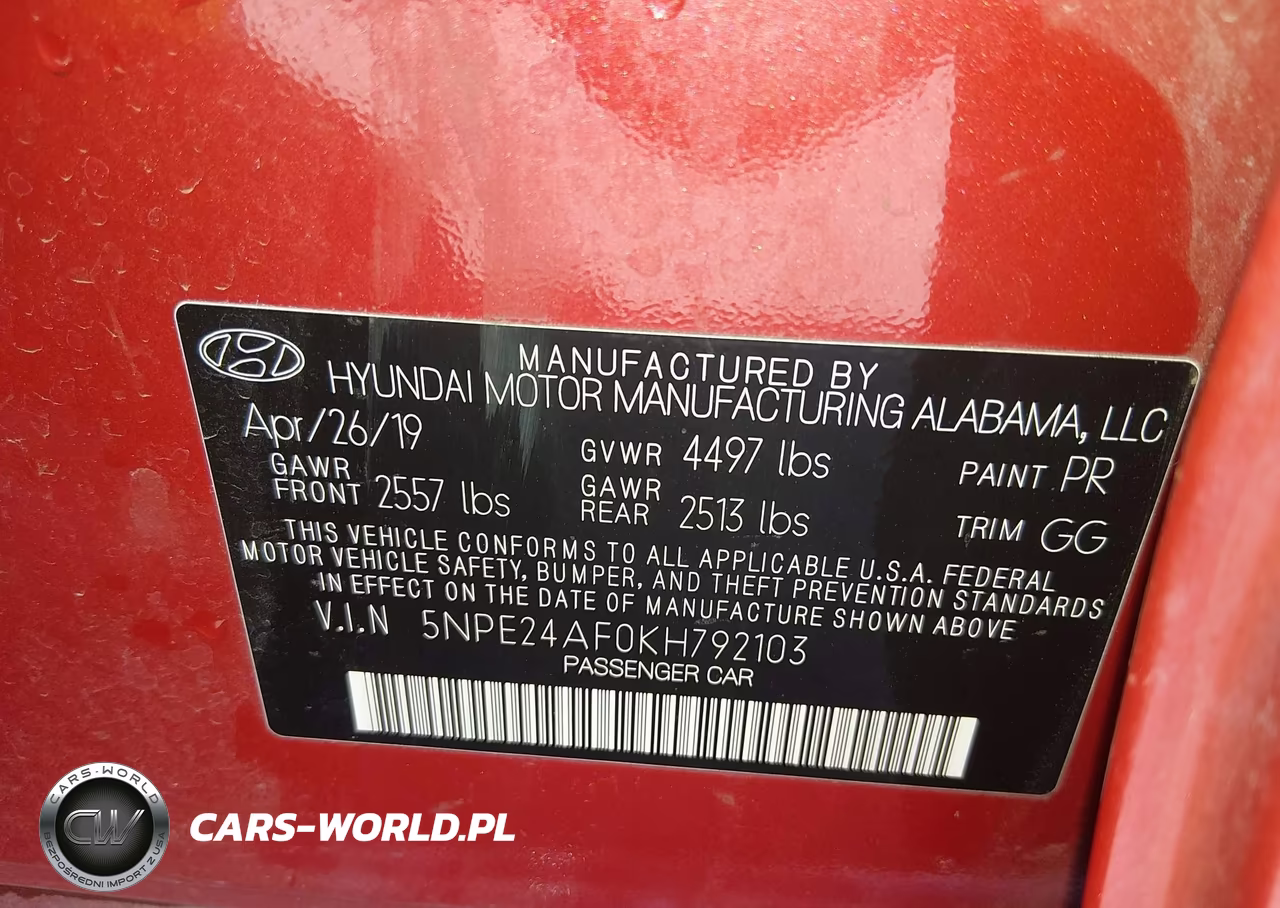 2019 Hyundai Sonata Se VIN:5NPE24AF0KH792103 - 10