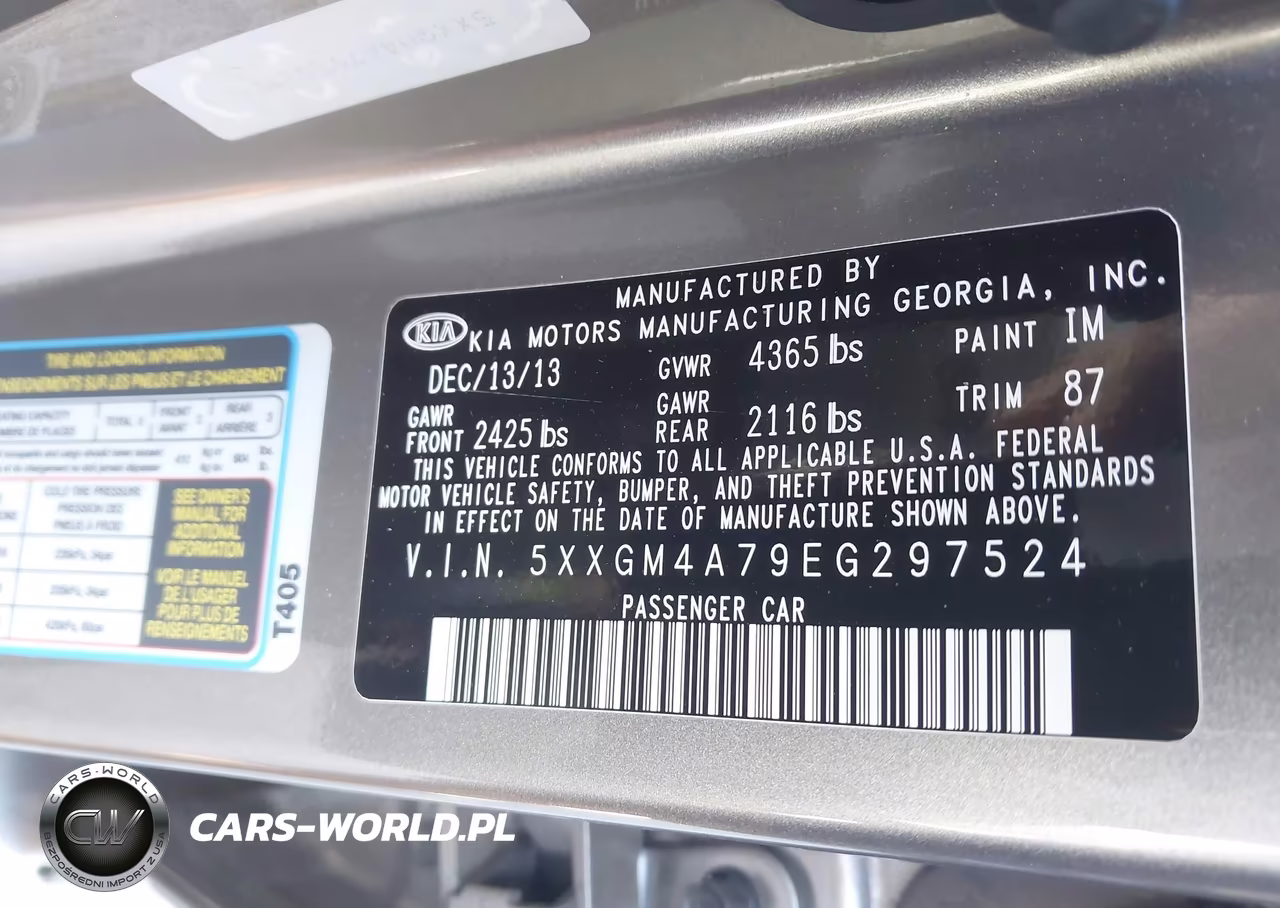 2014 Kia Optima Lx VIN:5XXGM4A79EG297524 - 9