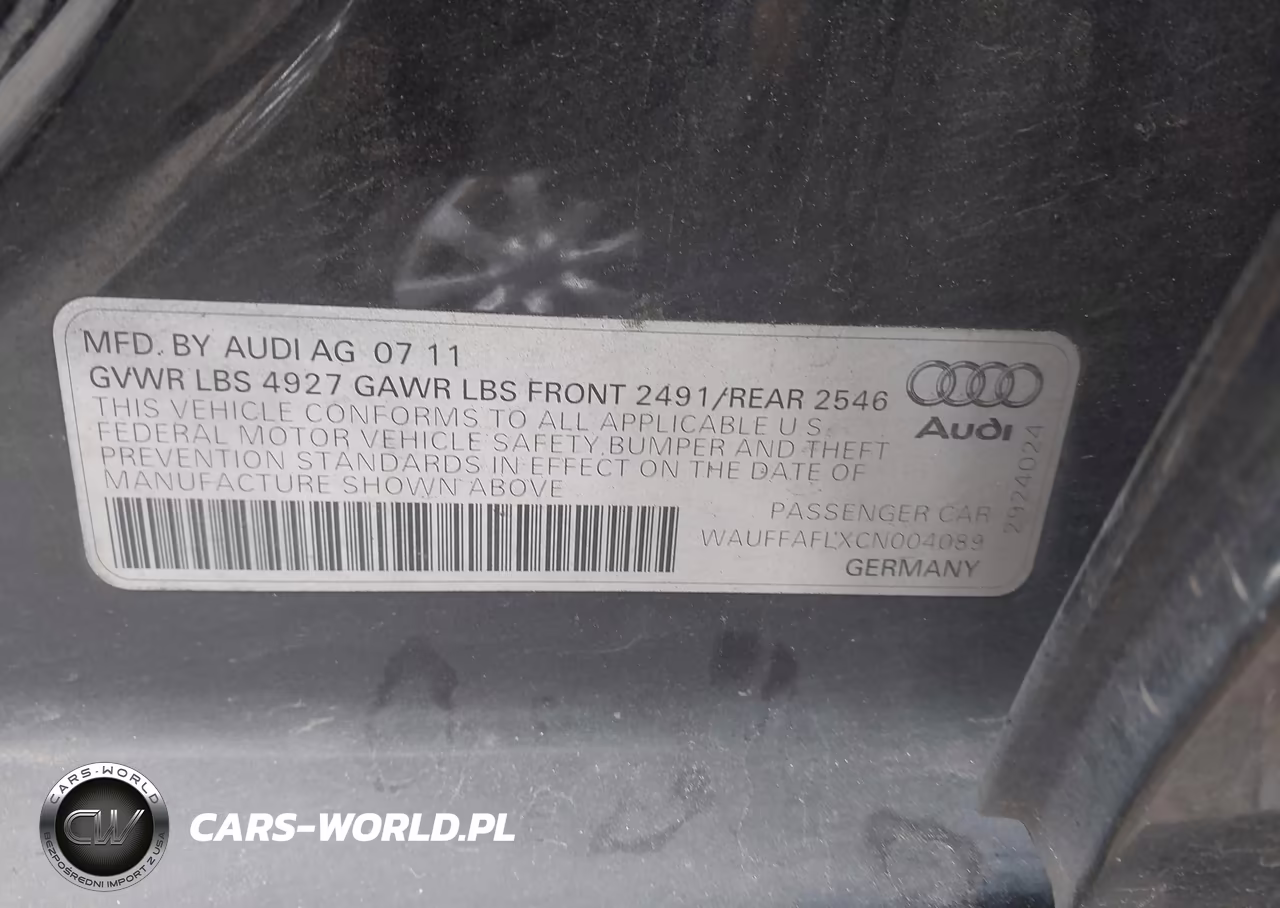 2012 Audi A4 2.0T Premium VIN:WAUFFAFLXCN004089 - 9