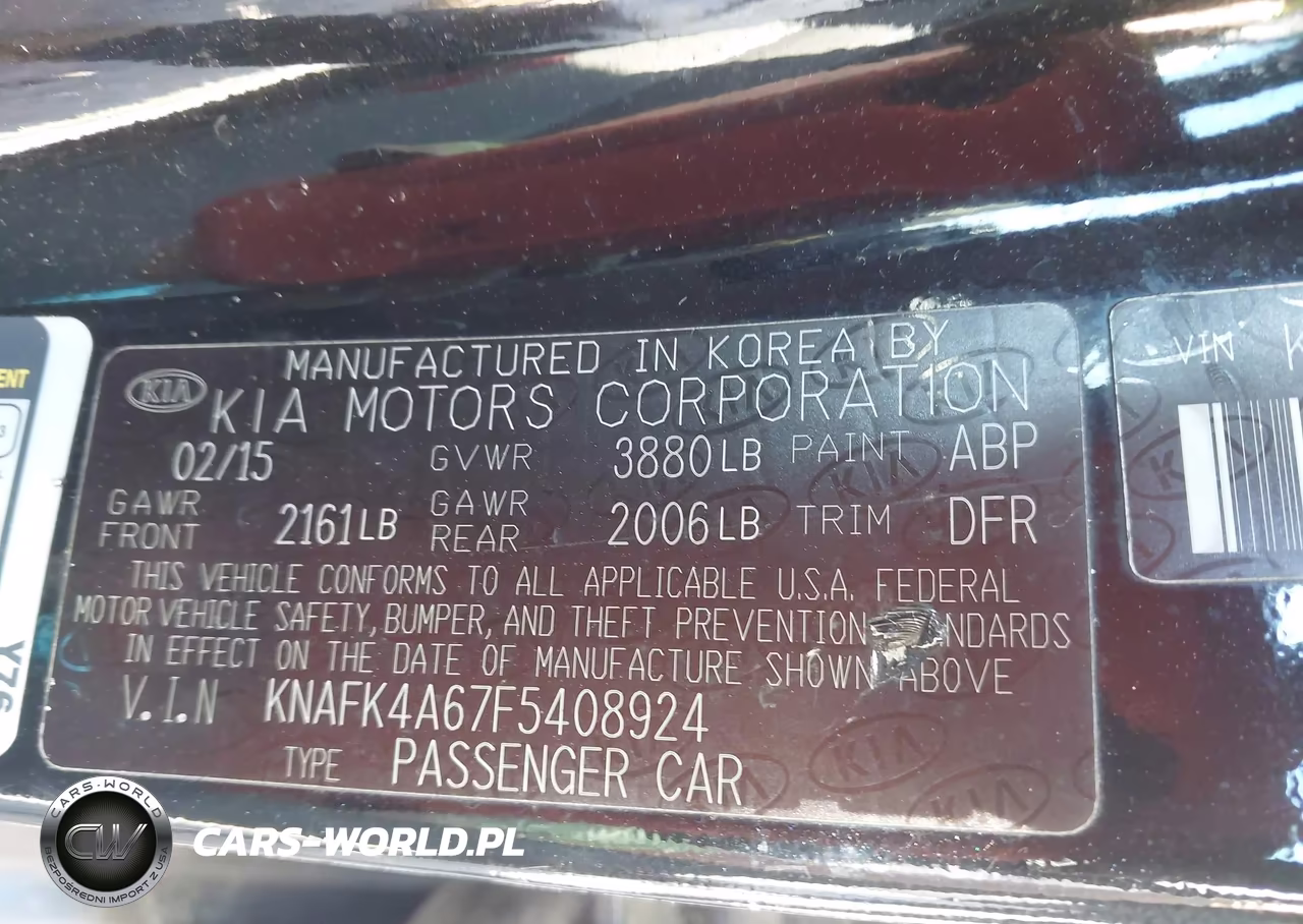 2015 Kia Forte Lx VIN:KNAFK4A67F5408924 - 9