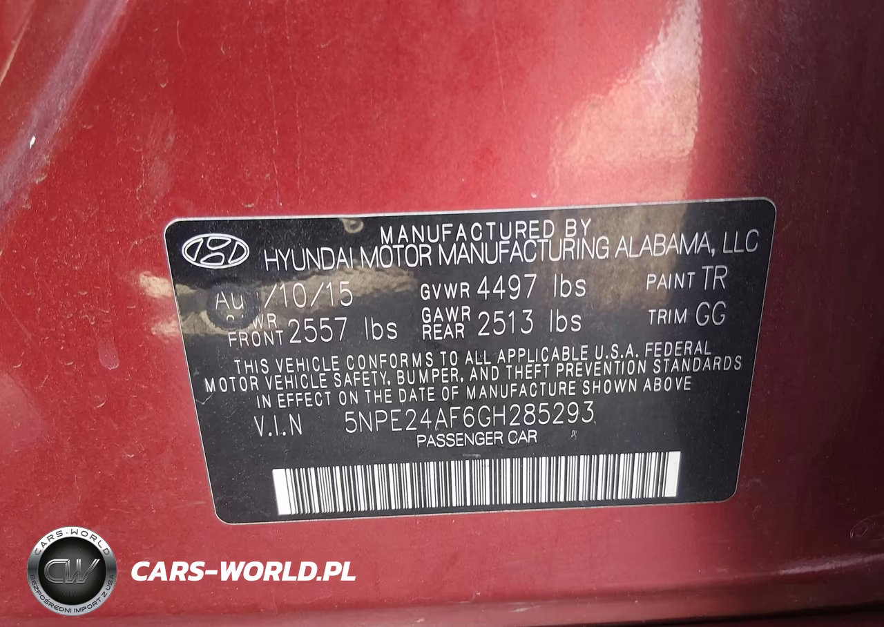 2016 Hyundai Sonata Se VIN:5NPE24AF6GH285293 - 9