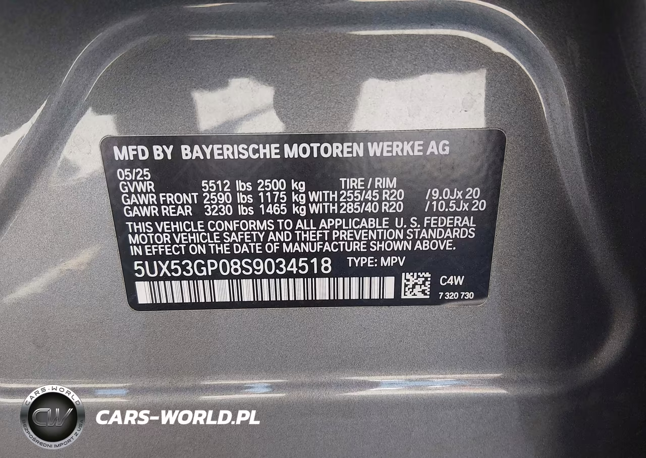 2025 BMW X3 30 xDrive VIN:5UX53GP08S9034518 - 9