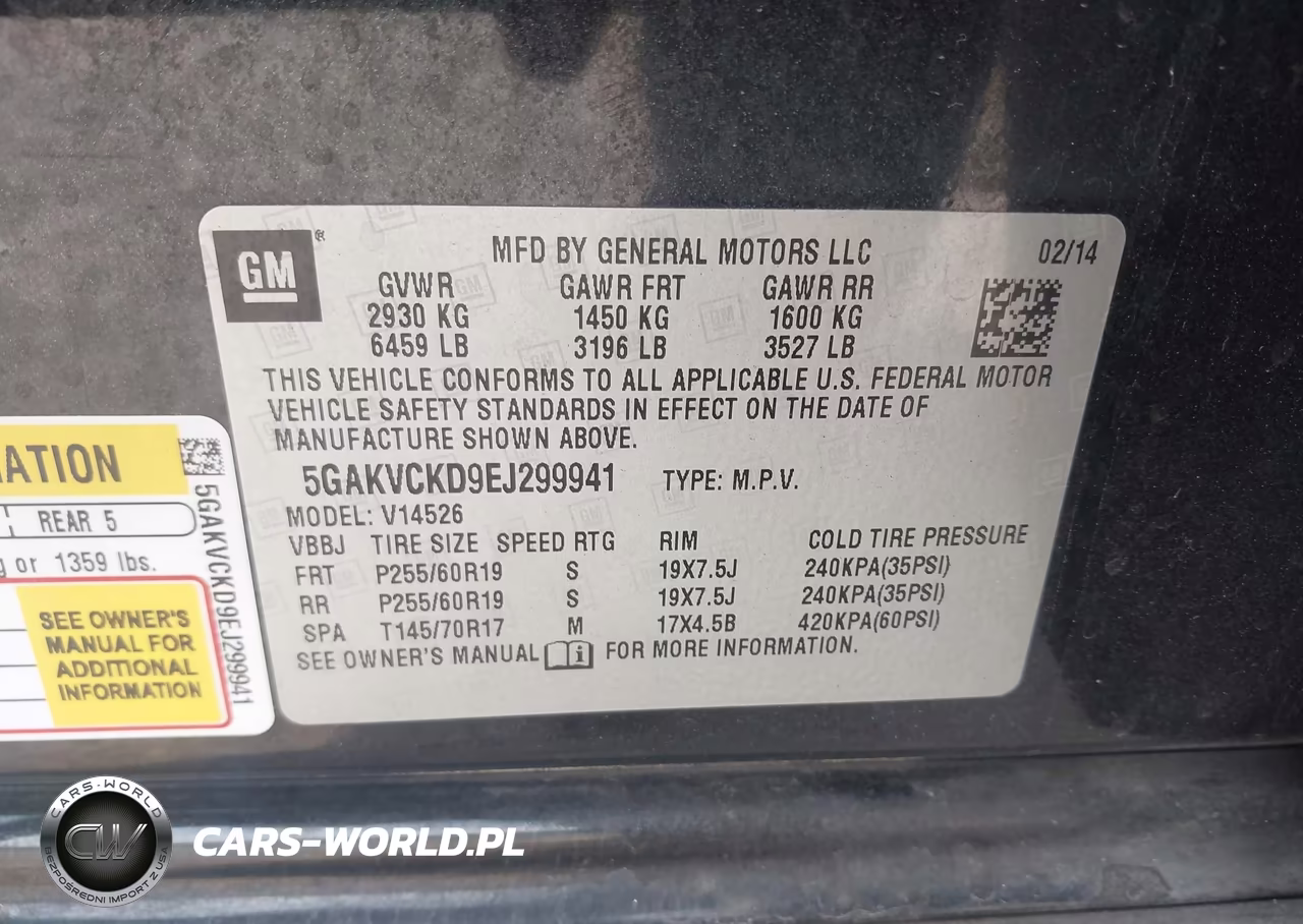 2014 Buick Enclave Premium VIN:5GAKVCKD9EJ299941 - 9