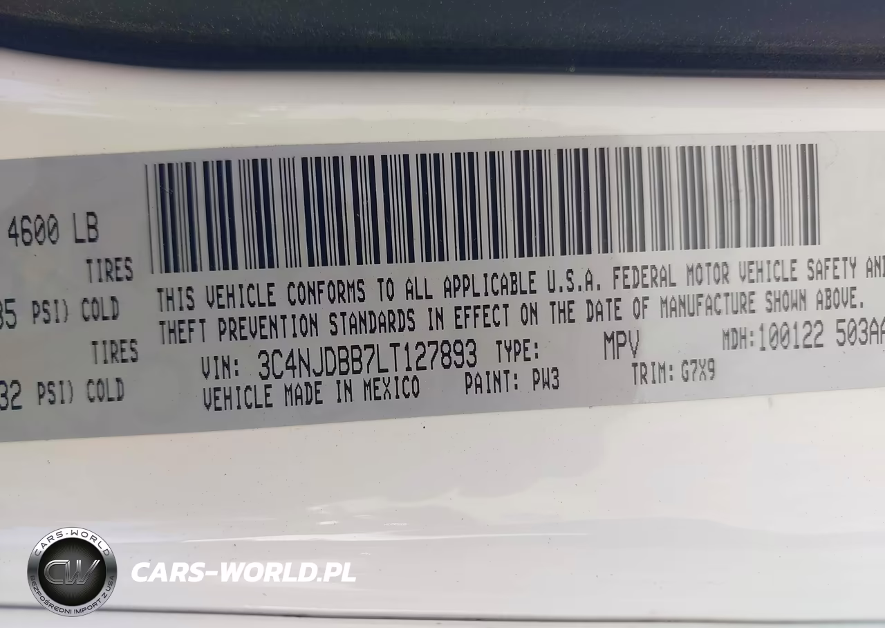 2020 Jeep Compass Altitude 4X4 VIN:3C4NJDBB7LT127893 - 9