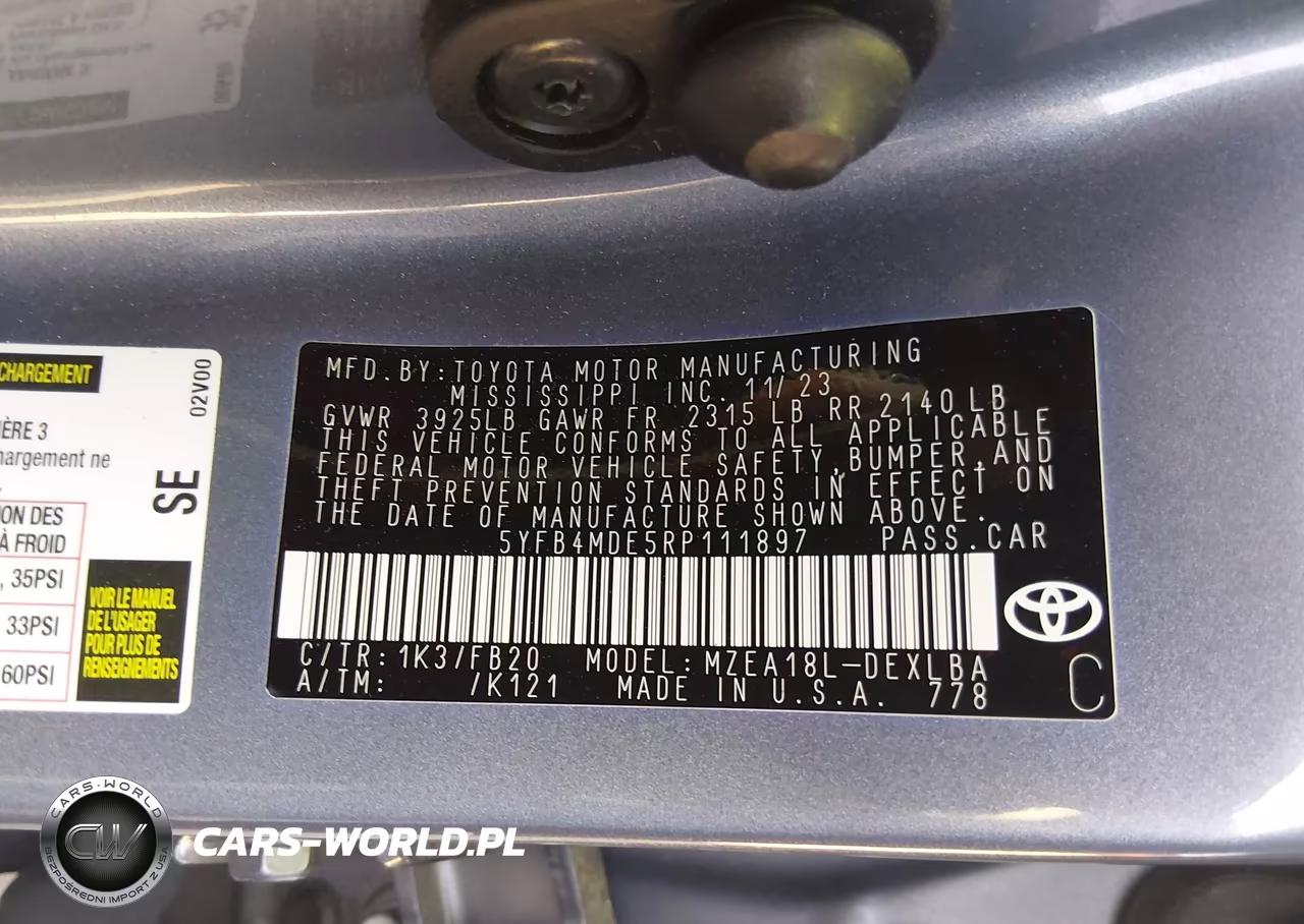2024 Toyota Corolla Le VIN:5YFB4MDE5RP111897 - 9