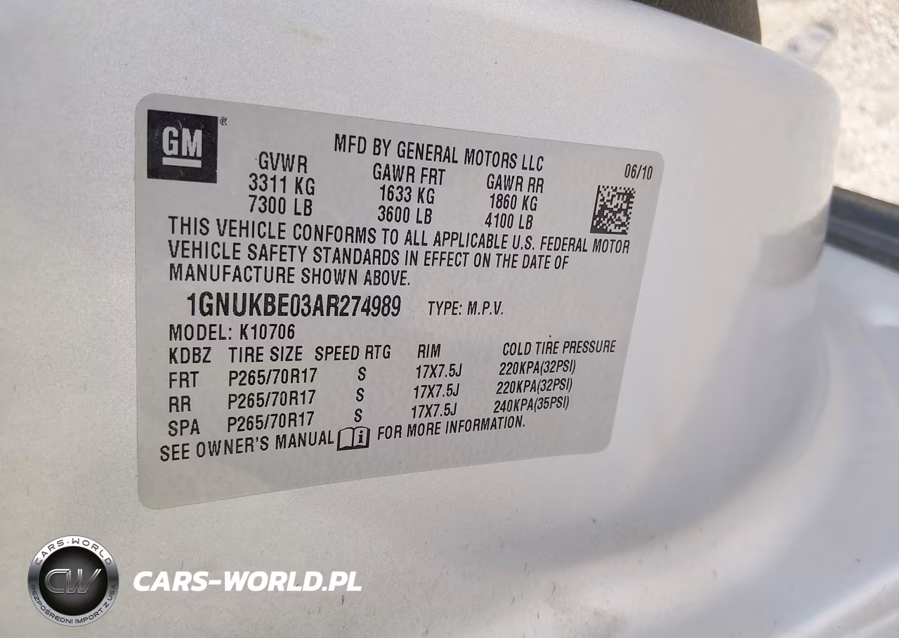 2010 Chevrolet Tahoe Lt VIN:1GNUKBE03AR274989 - 9