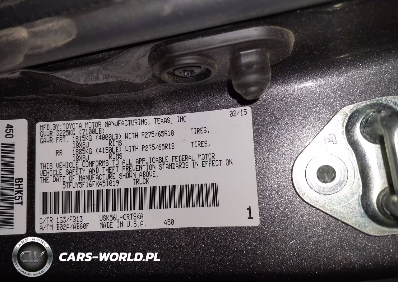 2015 Toyota Tundra Sr5 5.7L V8 VIN:5TFUY5F16FX451019 - 9