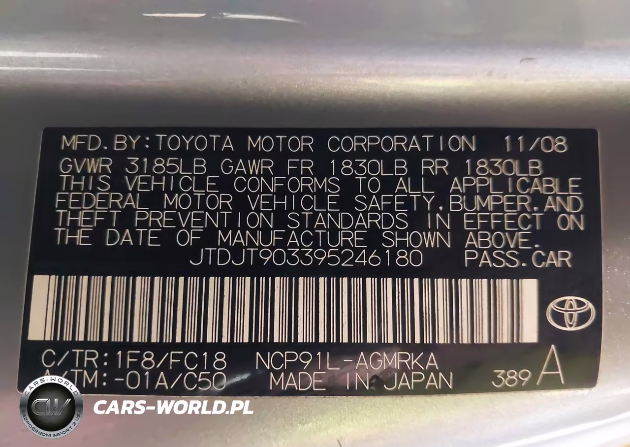2009 Toyota Yaris VIN:JTDJT903395246180 - 9
