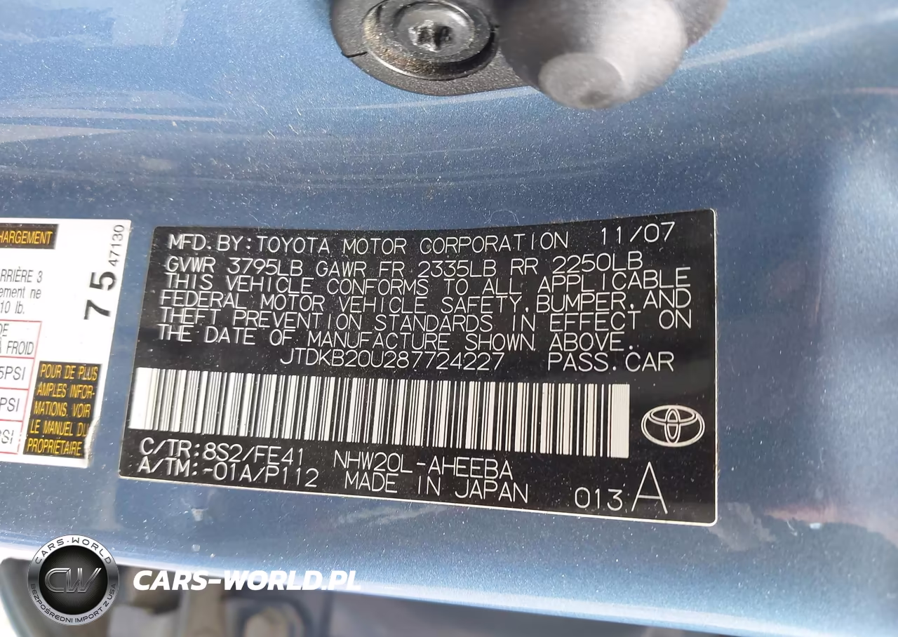 2008 Toyota Prius VIN:JTDKB20U287724227 - 9