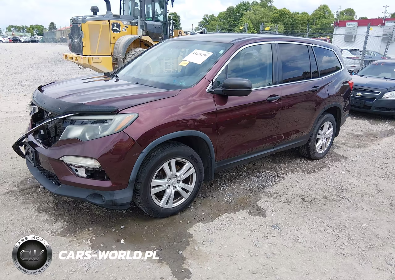 2016 Honda Pilot Lx VIN:5FNYF6H19GB020082 - 2