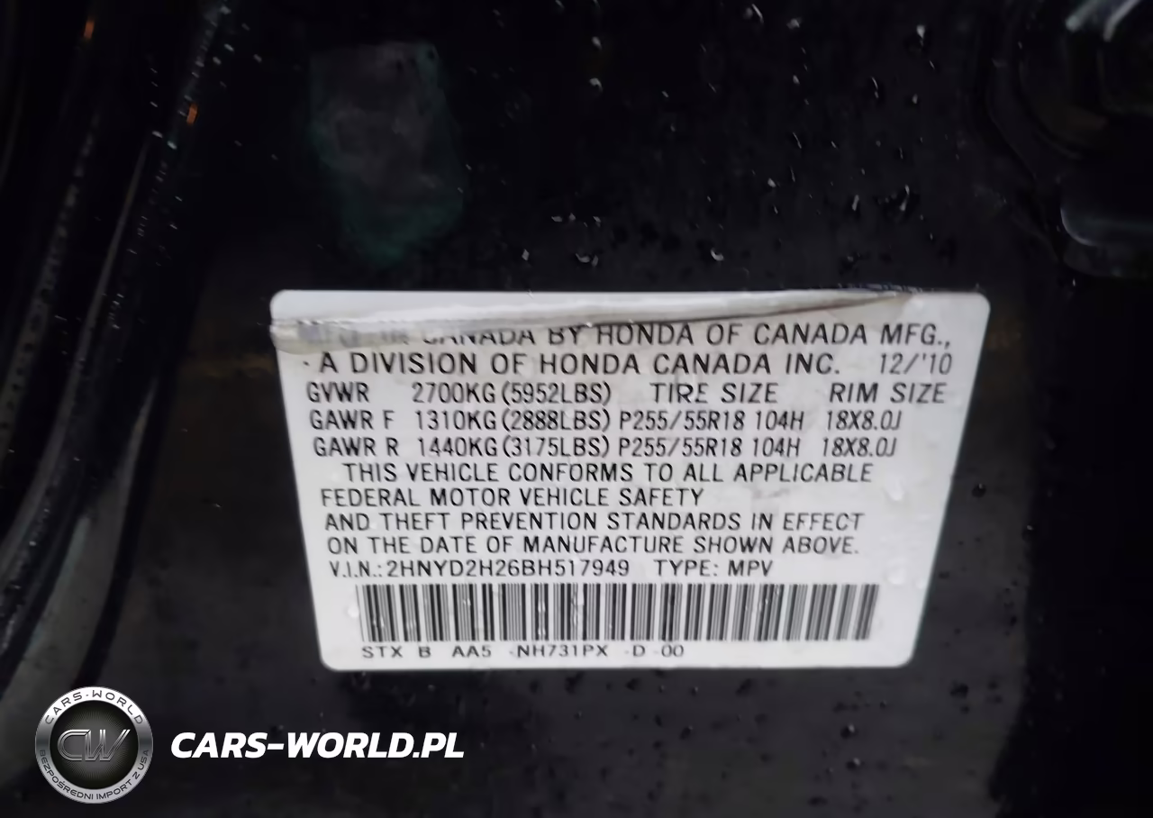 2011 Acura Mdx VIN:2HNYD2H26BH517949 - 9