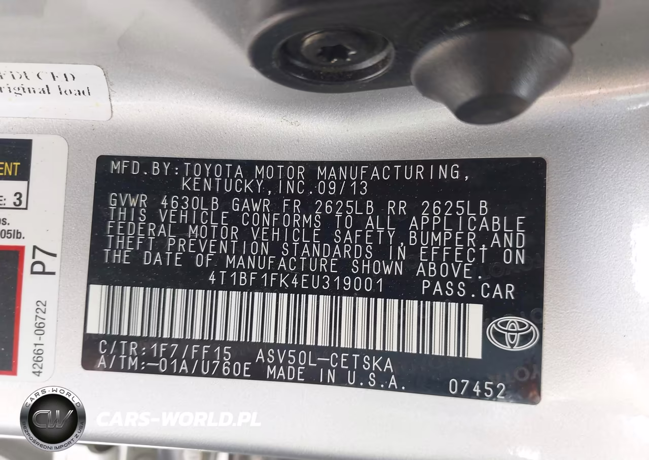 2014 Toyota Camry Se VIN:4T1BF1FK4EU319001 - 9