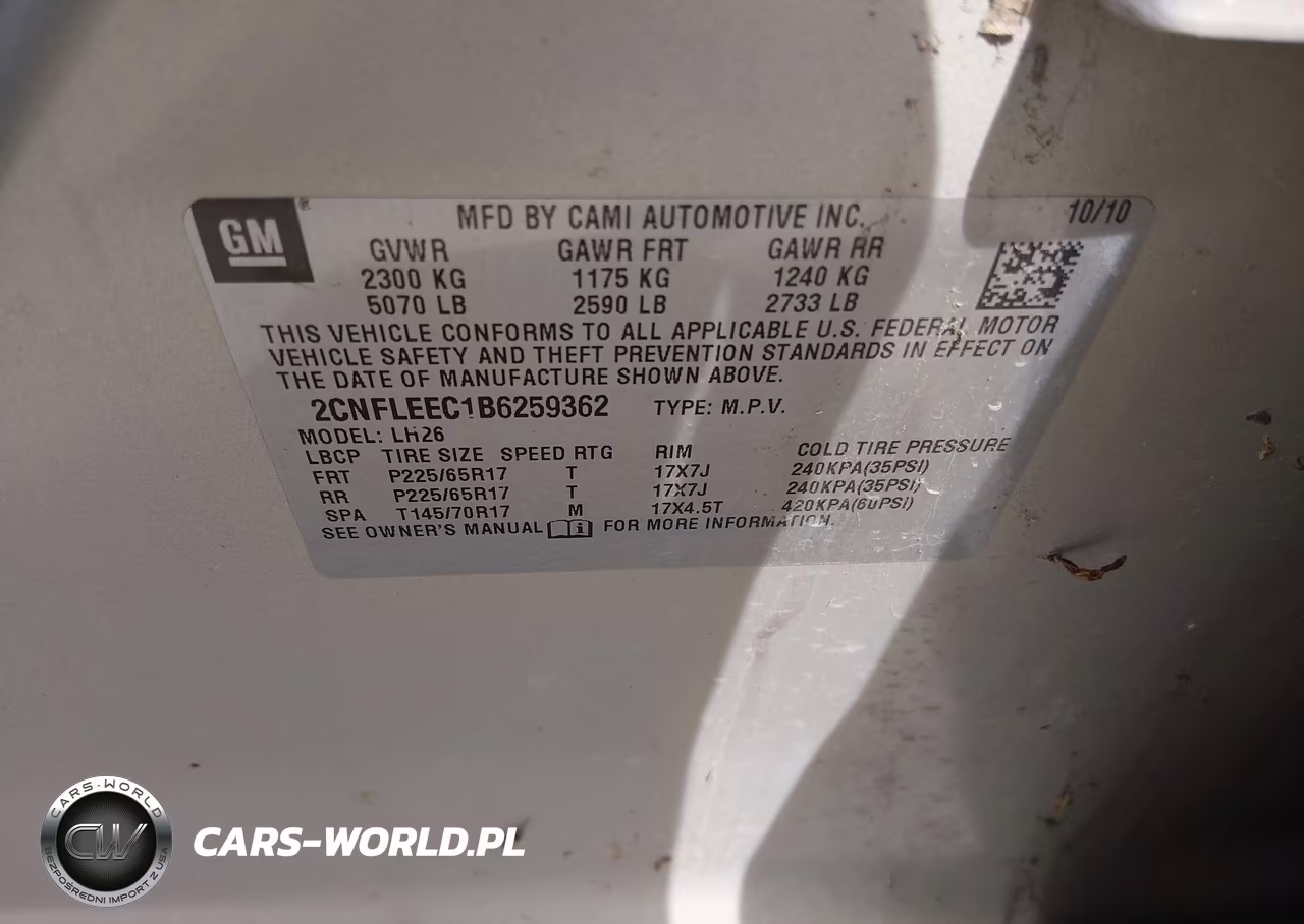 2011 Chevrolet Equinox 1Lt VIN:2CNFLEEC1B6259362 - 9