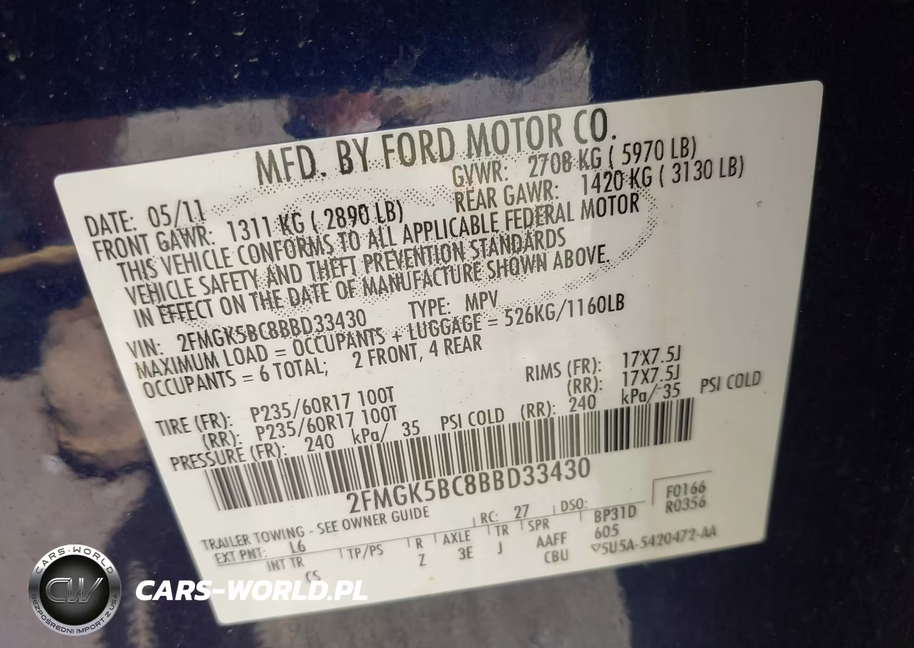 2011 Ford Flex Se VIN:2FMGK5BC8BBD33430 - 9