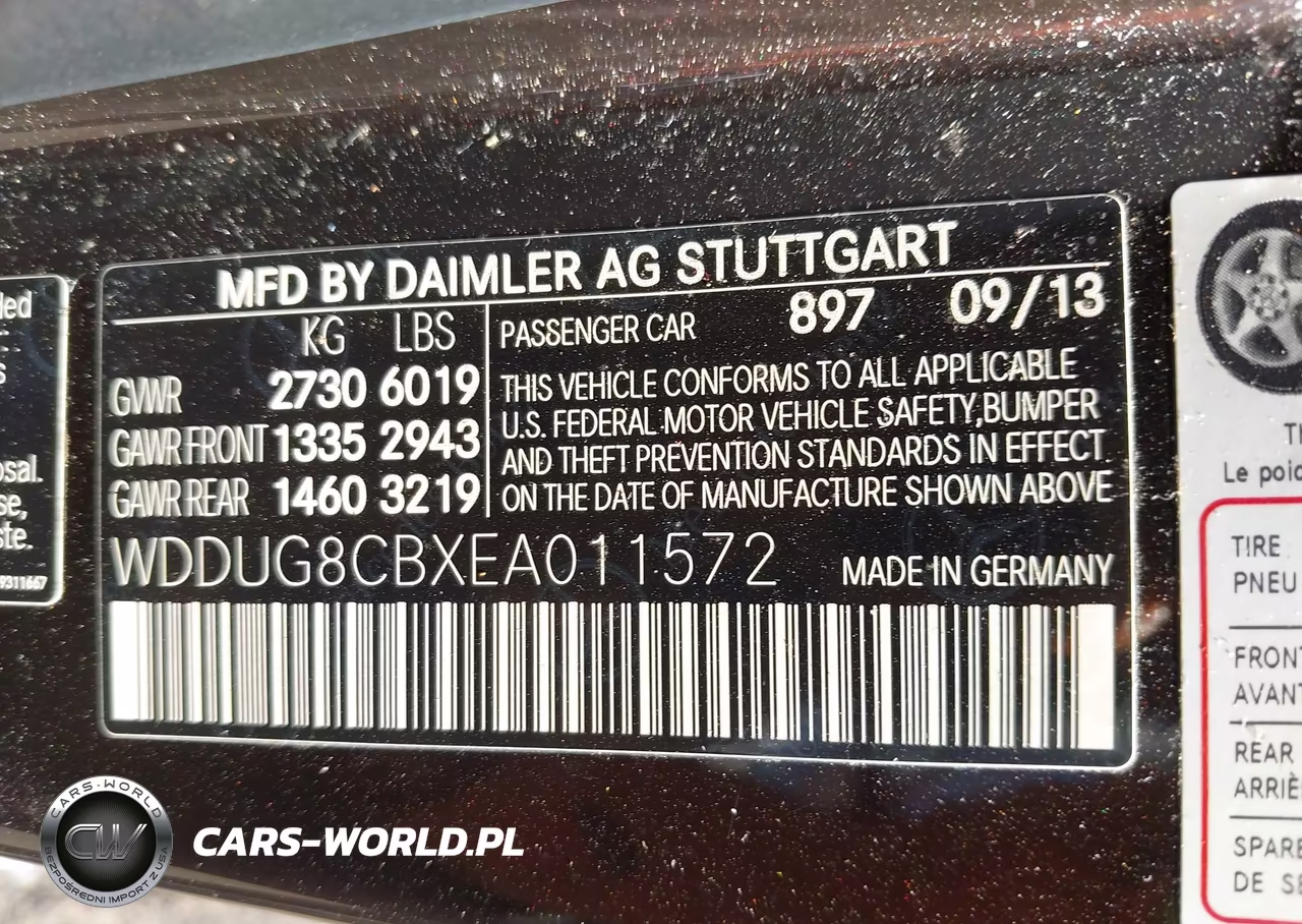 2014 Mercedes-Benz S 550 VIN:WDDUG8CBXEA011572 - 9