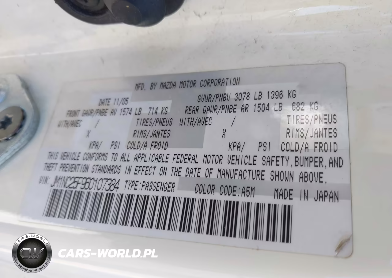 2006 Mazda Mx-5 Sport VIN:JM1NC25F960107384 - 9