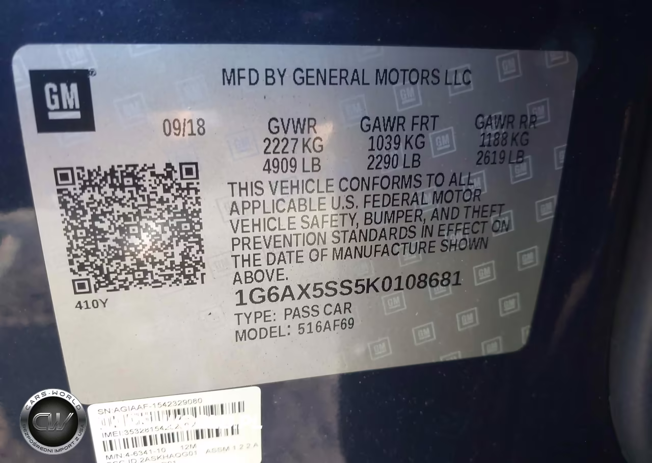 2019 Cadillac Cts Luxury VIN:1G6AX5SS5K0108681 - 9