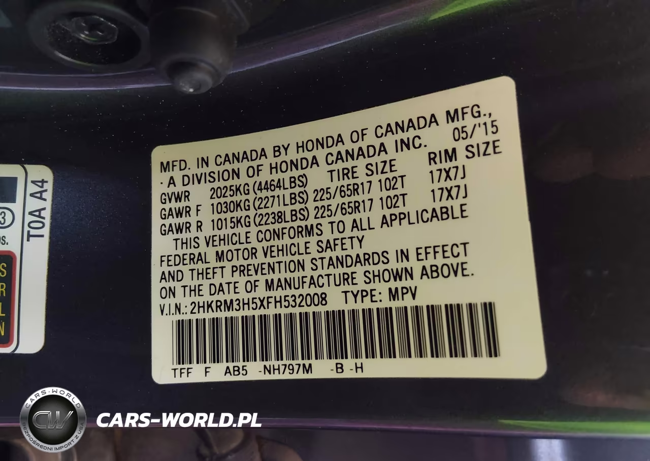 2015 Honda Cr-V Ex VIN:2HKRM3H5XFH532008 - 9