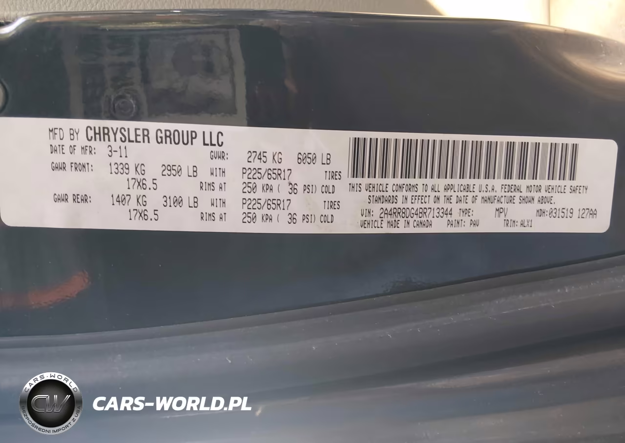 2011 Chrysler Town & Country Touring-L VIN:2A4RR8DG4BR713344 - 9