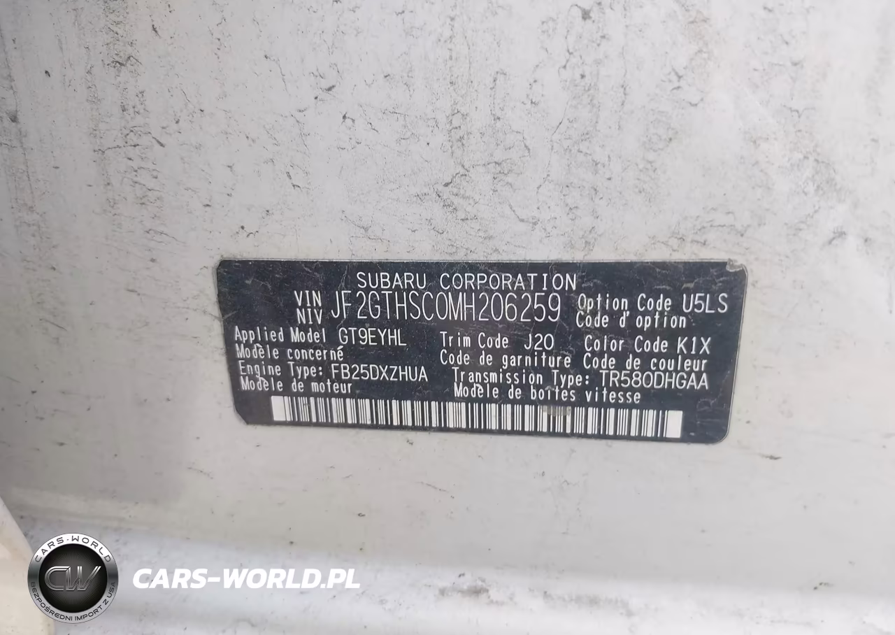 2021 Subaru Crosstrek Sport VIN:JF2GTHSC0MH206259 - 9