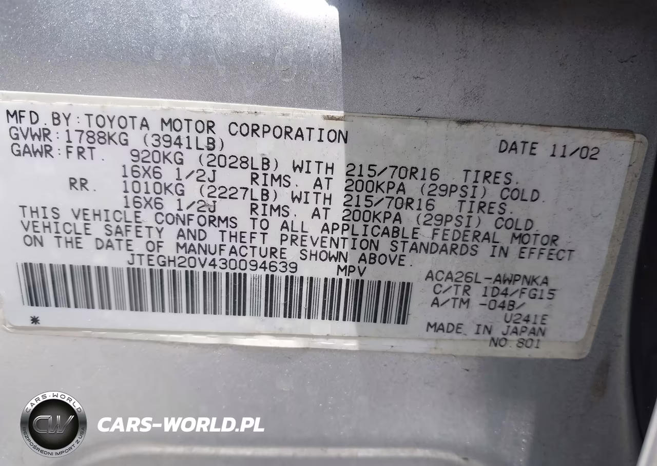 2003 Toyota Rav4 VIN:JTEGH20V430094639 - 9