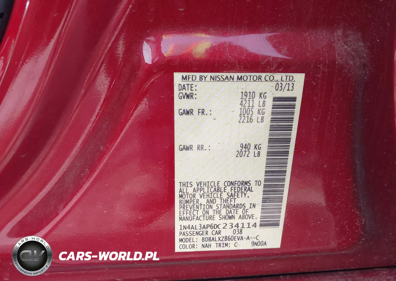 2013 Nissan Altima 2.5 Sl VIN:1N4AL3AP6DC234114 - 9