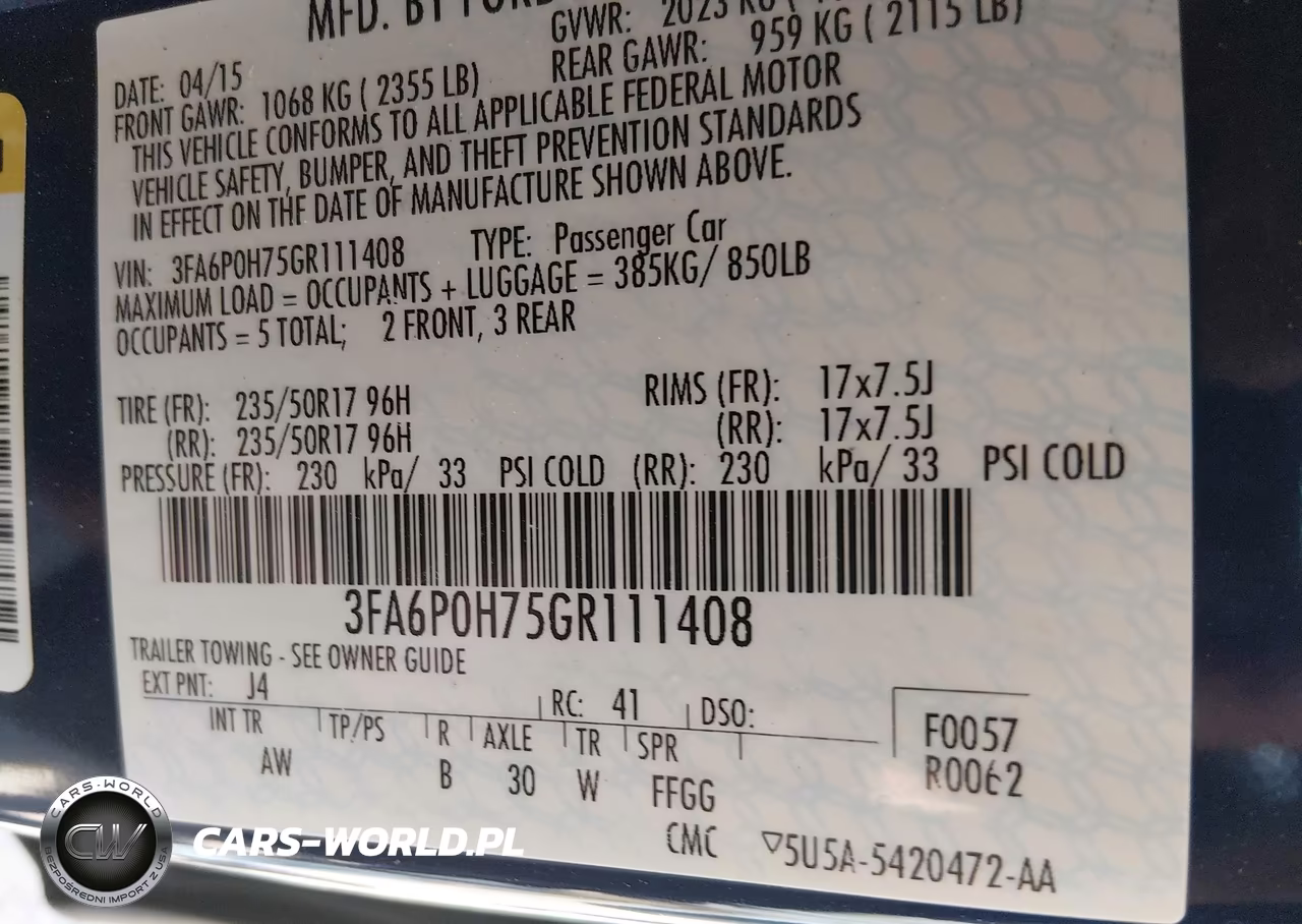 2016 Ford Fusion Se VIN:3FA6P0H75GR111408 - 9