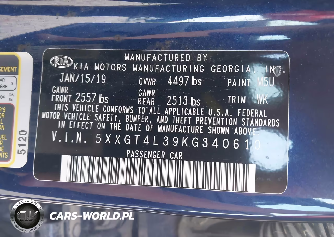 2019 Kia Optima Lx VIN:5XXGT4L39KG340610 - 9