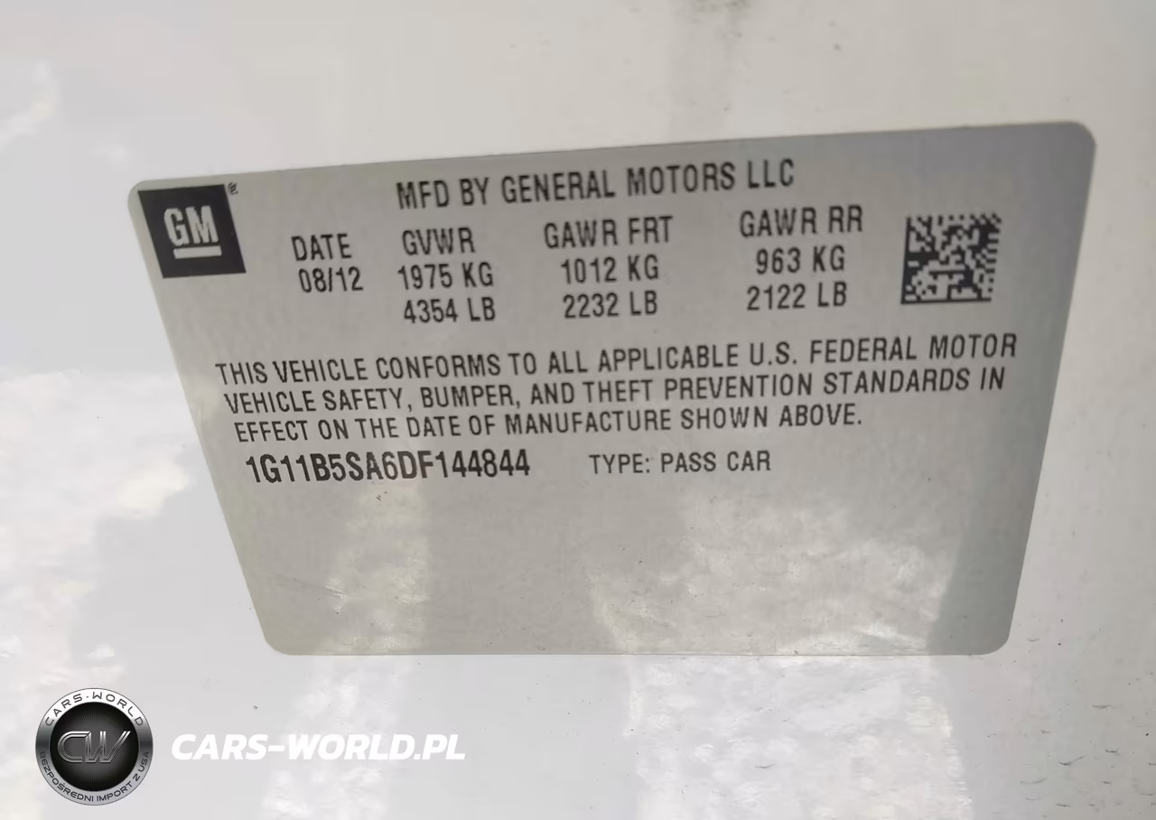 2013 Chevrolet Malibu 1Ls VIN:1G11B5SA6DF144844 - 9