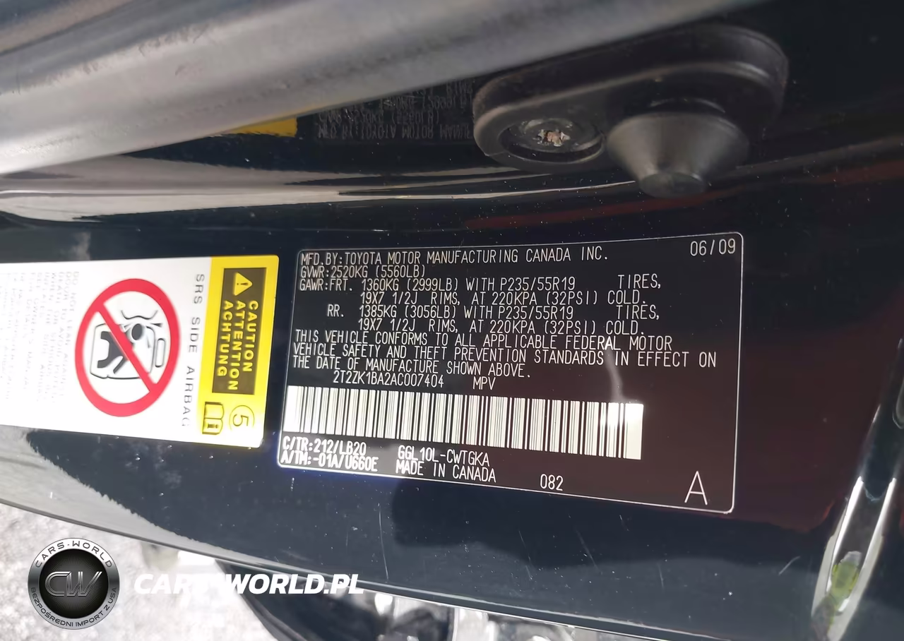 2010 Lexus Rx 350 VIN:2T2ZK1BA2AC007404 - 9