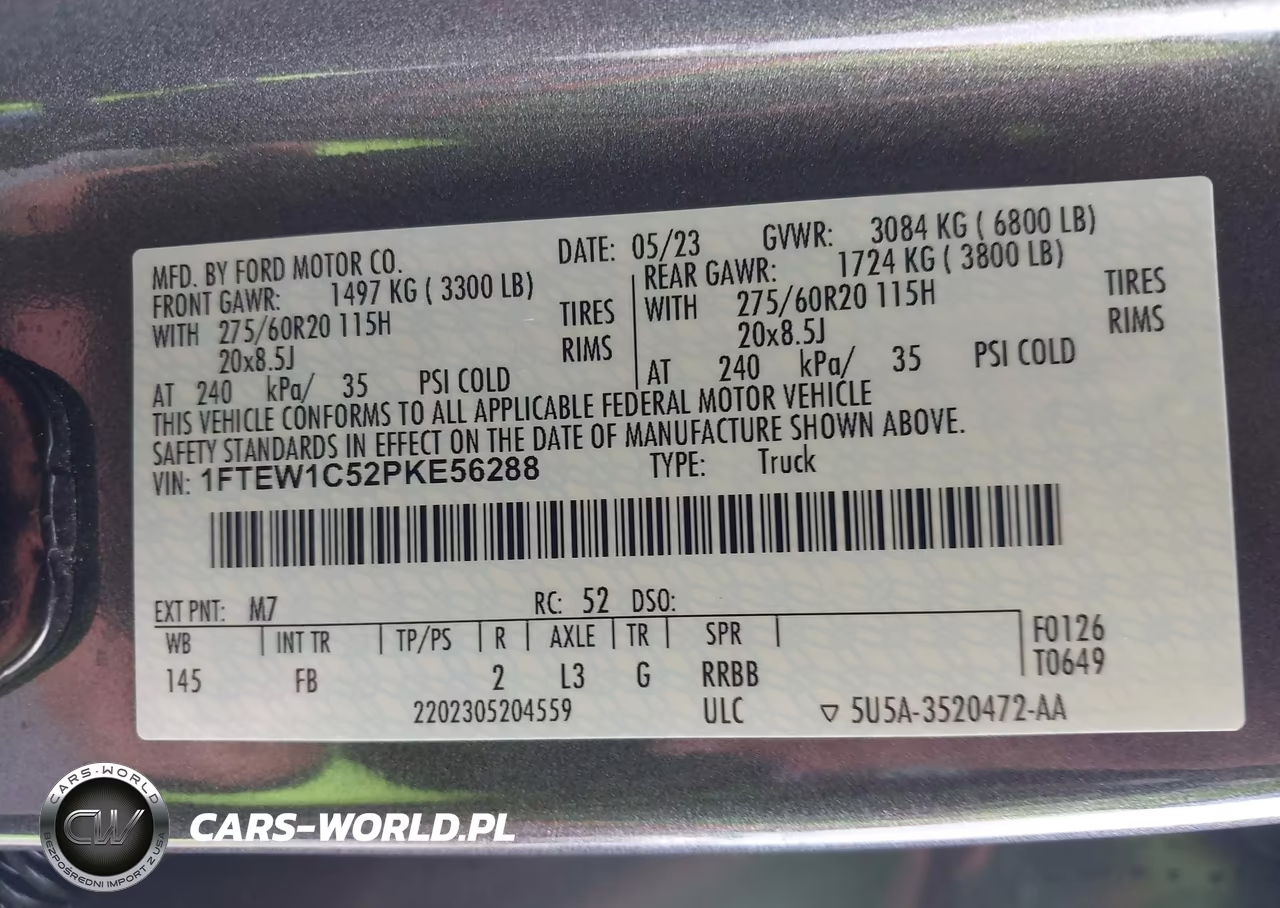 2023 Ford F-150 Xlt VIN:1FTEW1C52PKE56288 - 9