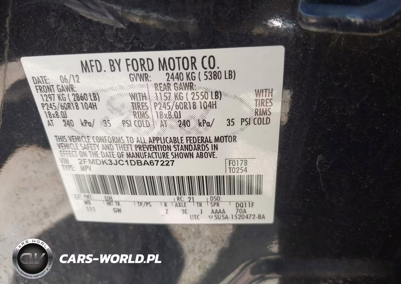 2013 Ford Edge Sel VIN:2FMDK3JC1DBA67227 - 9